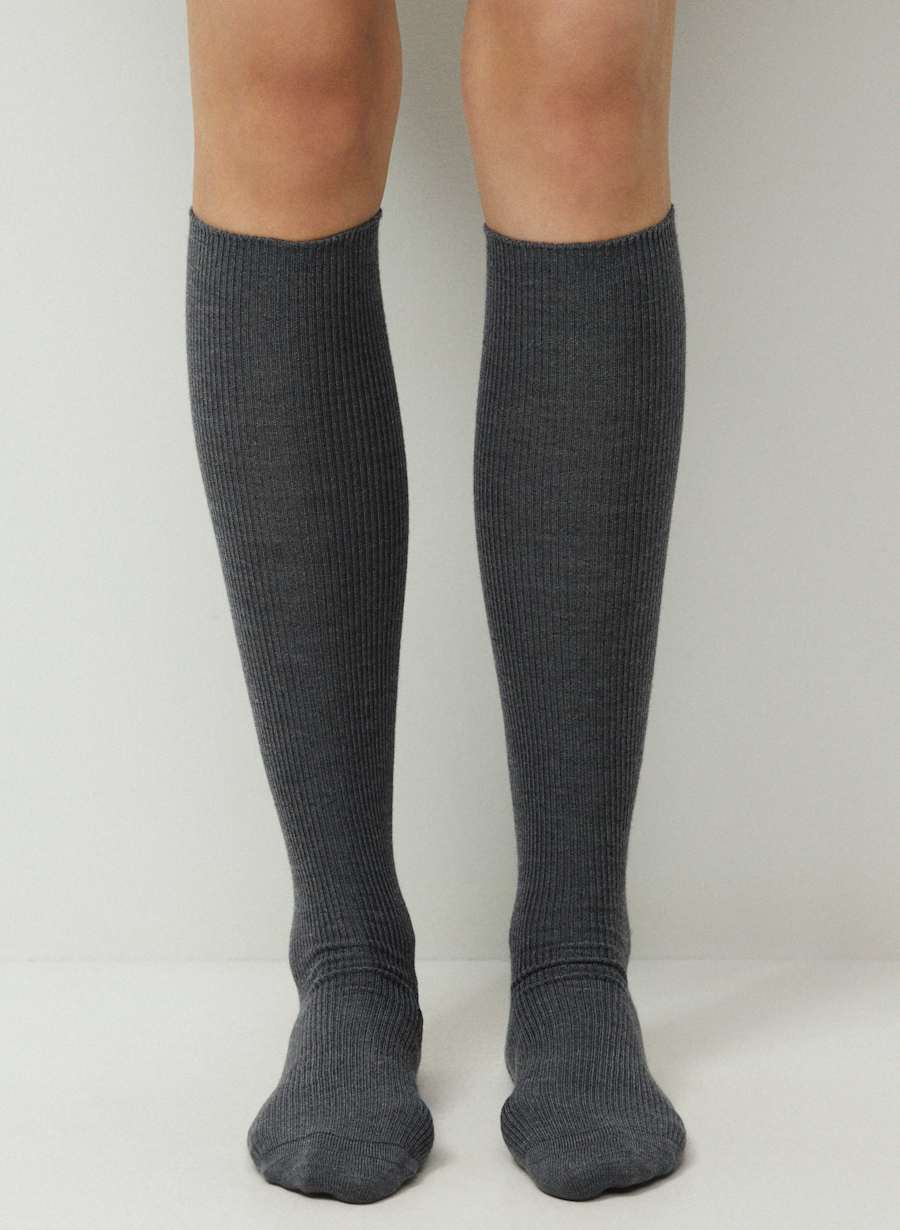 Daily Rib Knee-High Sock 2-Pack - With Merino Wool by Aritzia
