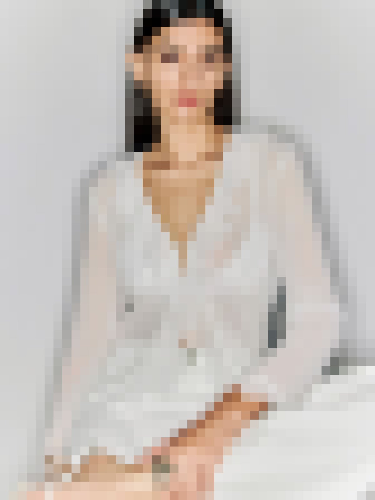 Woman Linen Two Piece Set Dress. Face Swap. Insert Your Face ID