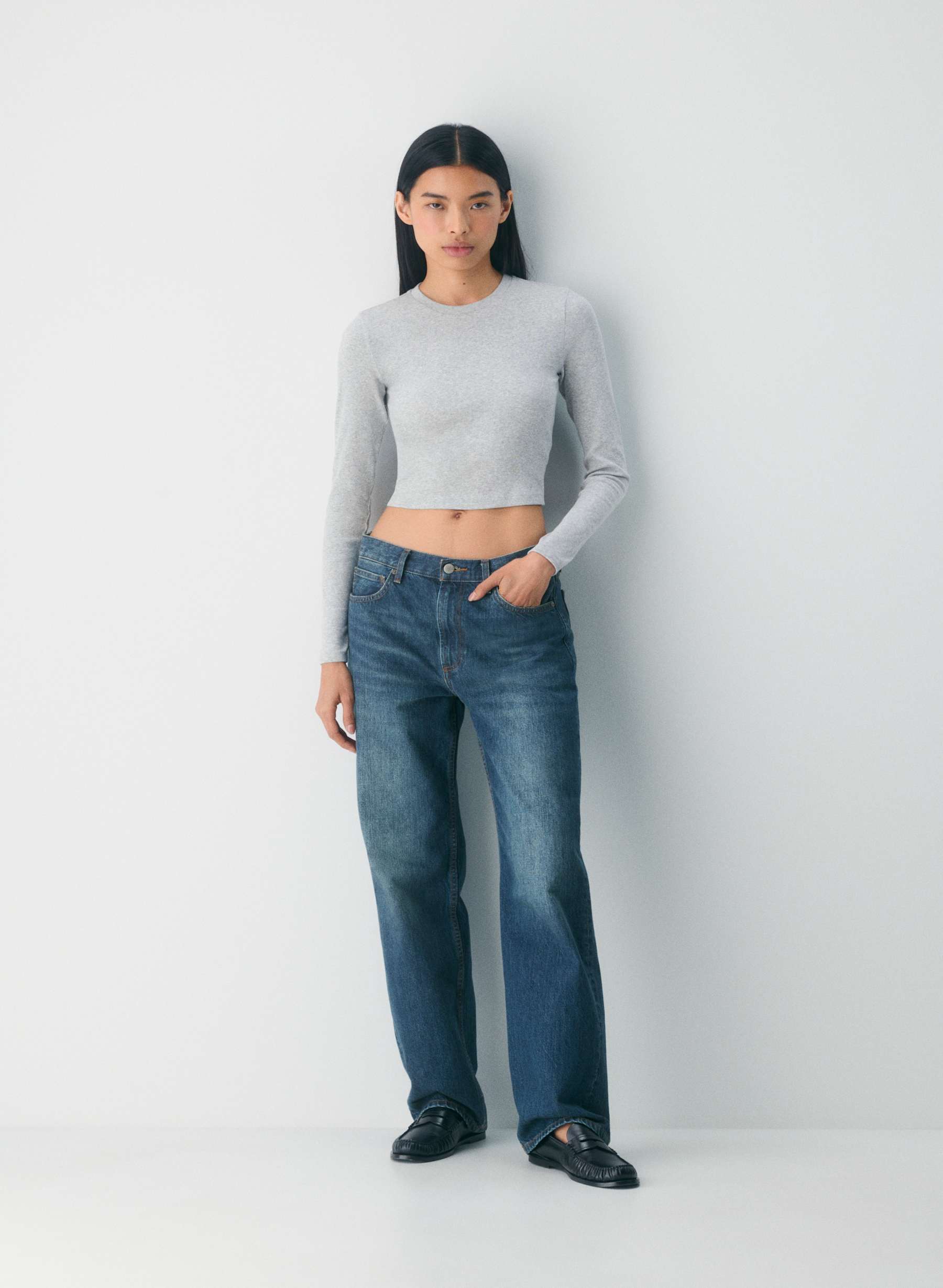 Aritzia HomeStretch™ Rib Crew Waist Longsleeve — photo 1