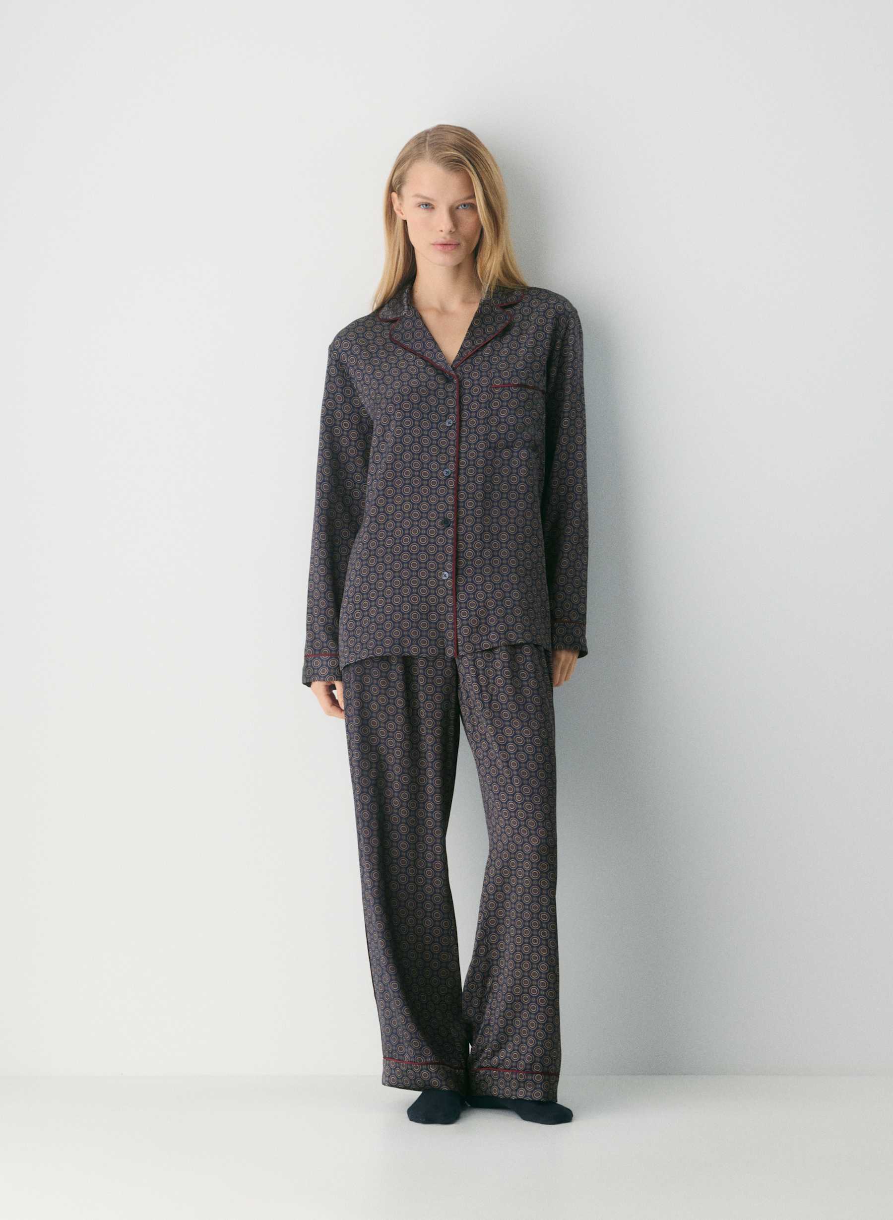 Aritzia Nightside Silk Pajama Shirt — photo 1