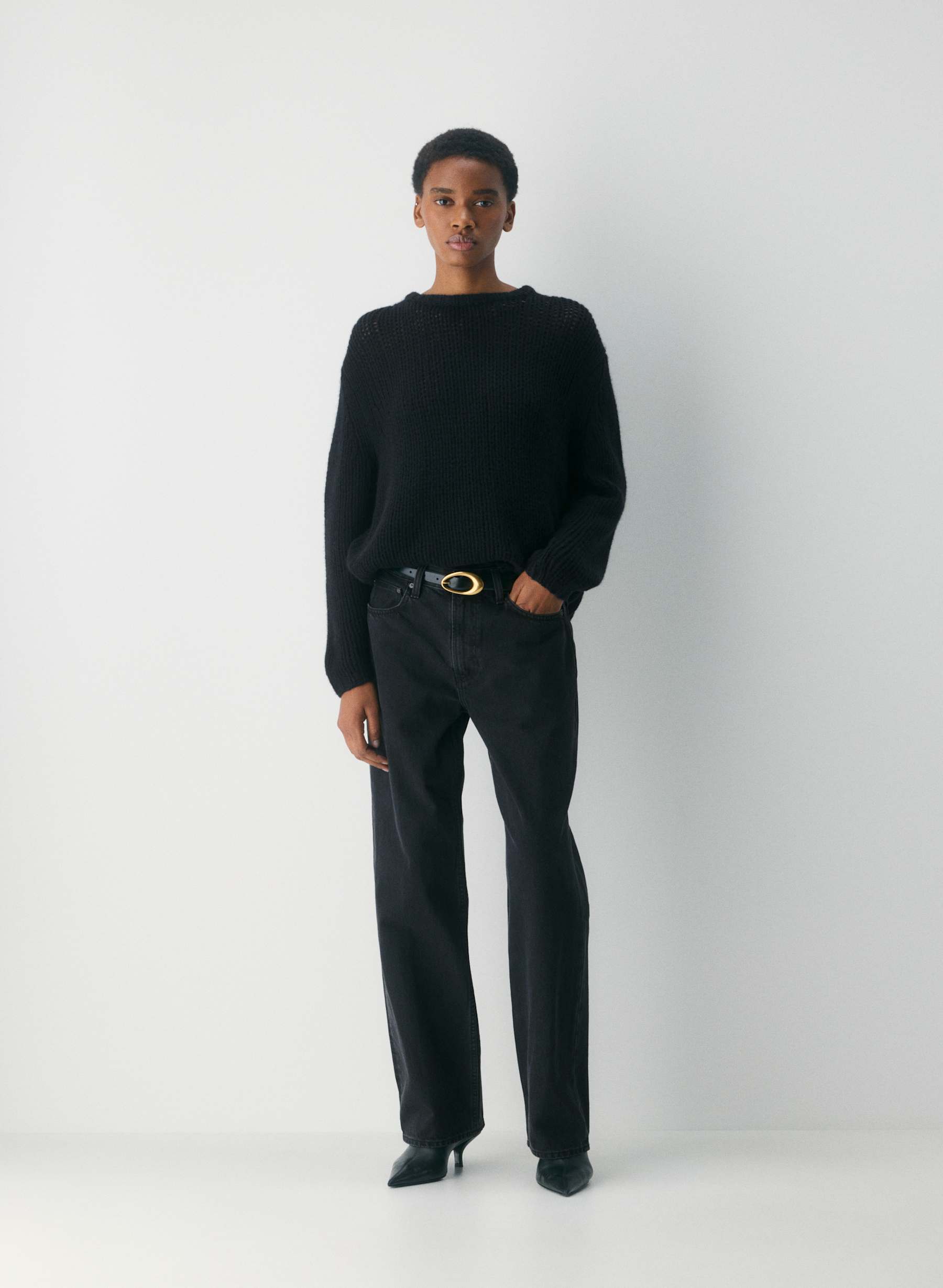 Aritzia Mesh Cashmere Oversized Crew Sweater — photo 1