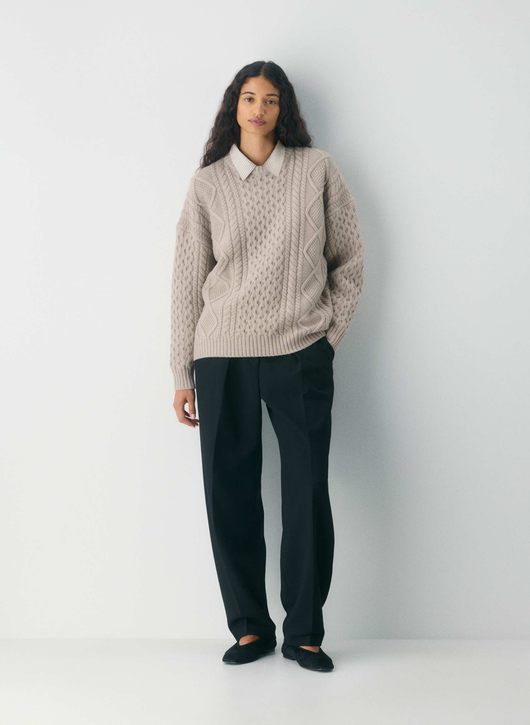Aritzia Heritage Knit Merino Wool Crew Sweater — photo 1