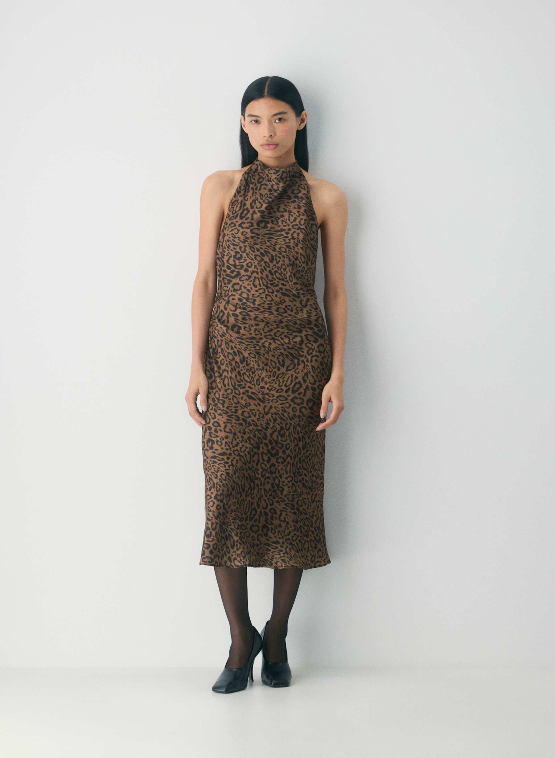 Ten Audience Satin Maxi Halter Dress — photo 1