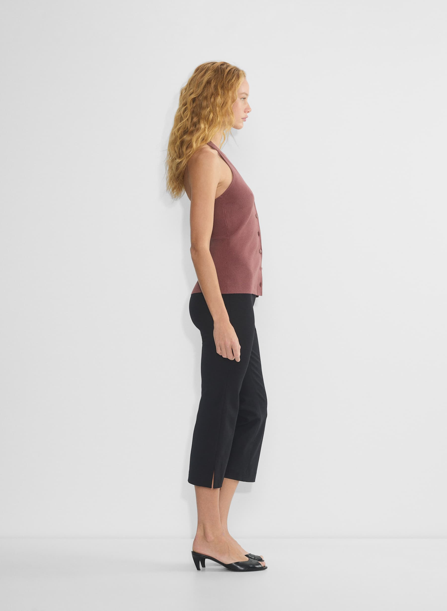 ELENA BOX SWEATER VEST (GREY)
