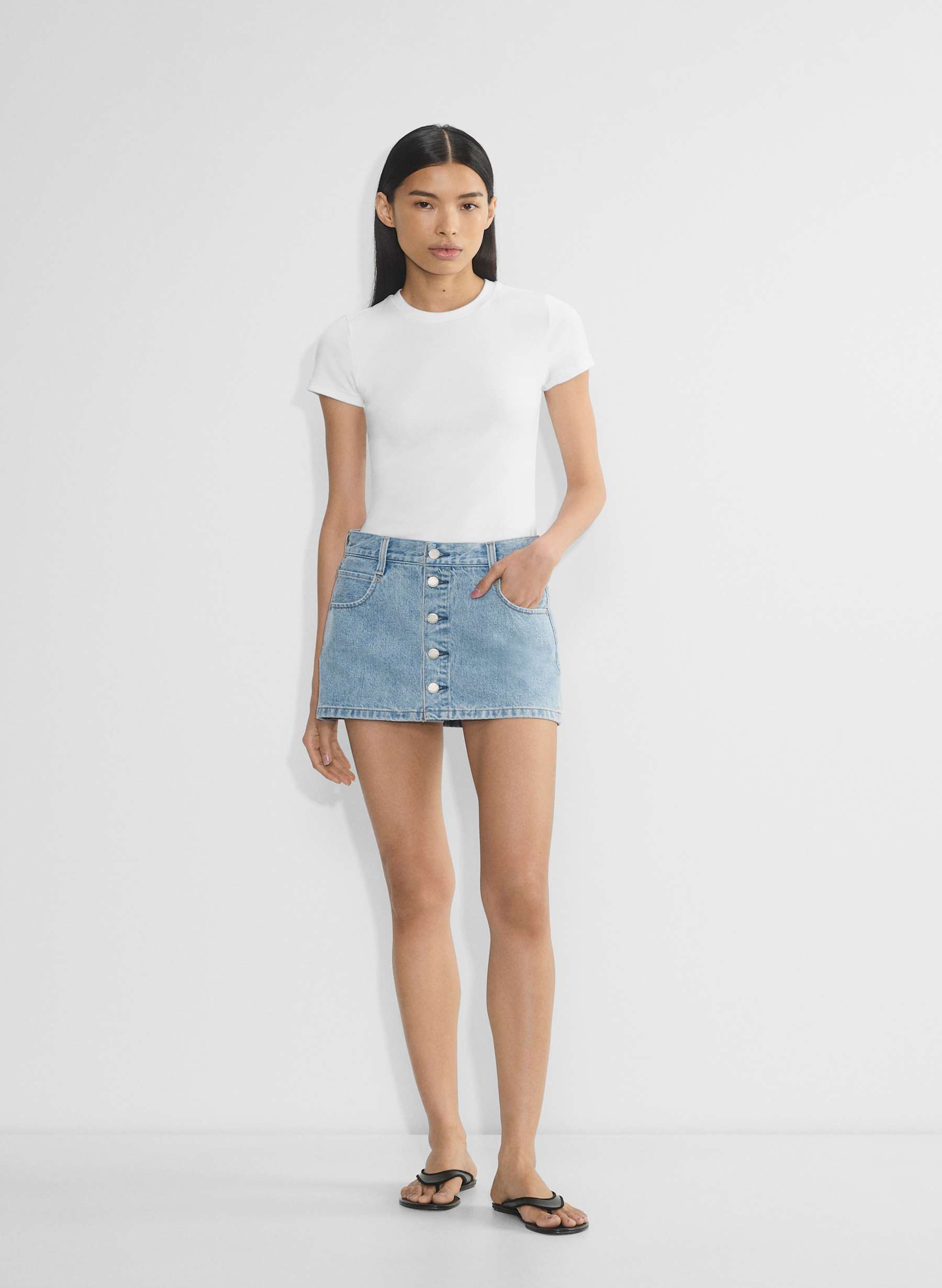 Denim Forum The Gisele Micro Denim Skirt — photo 1