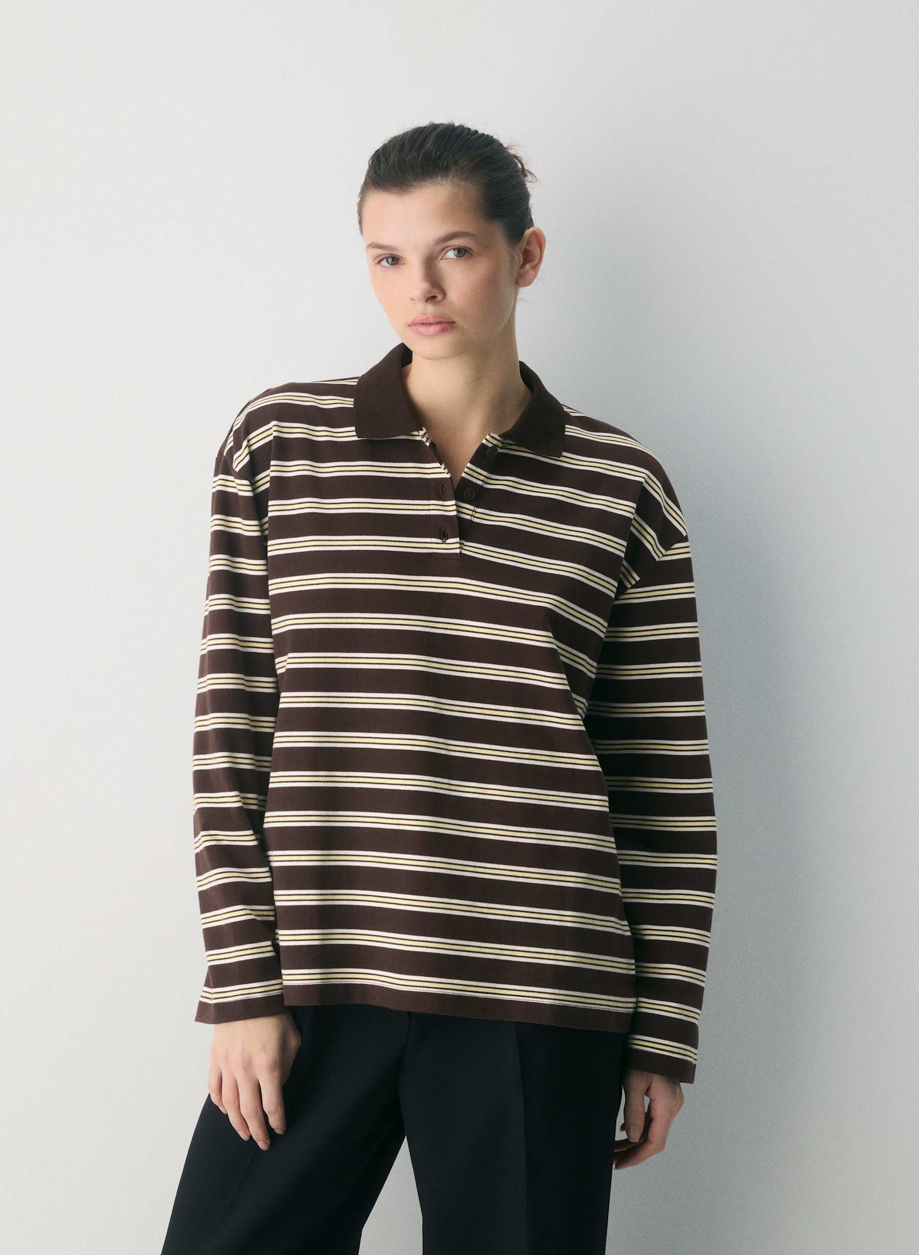 Aritzia InterLock Cotton Eton Polo — photo 2