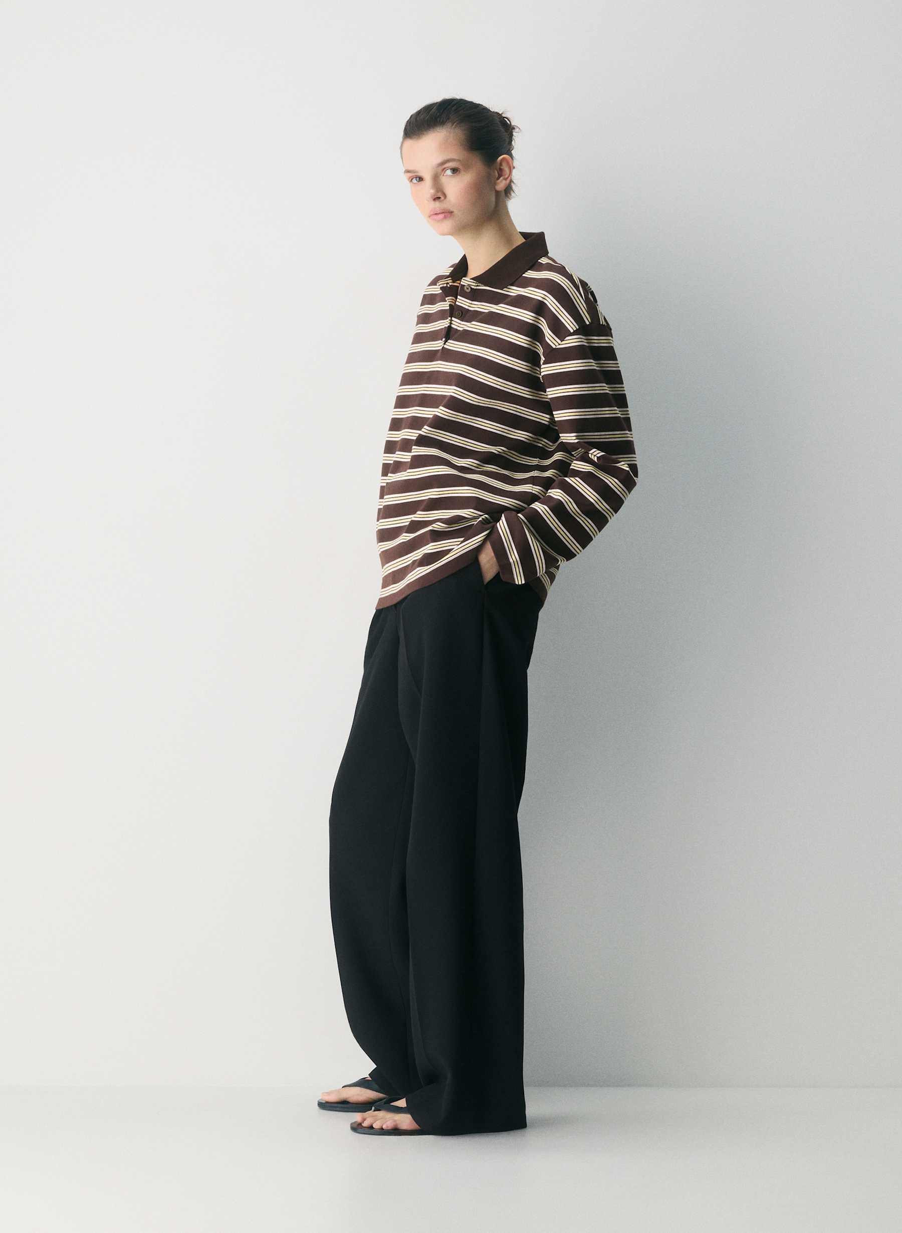 Aritzia InterLock Cotton Eton Polo — photo 3