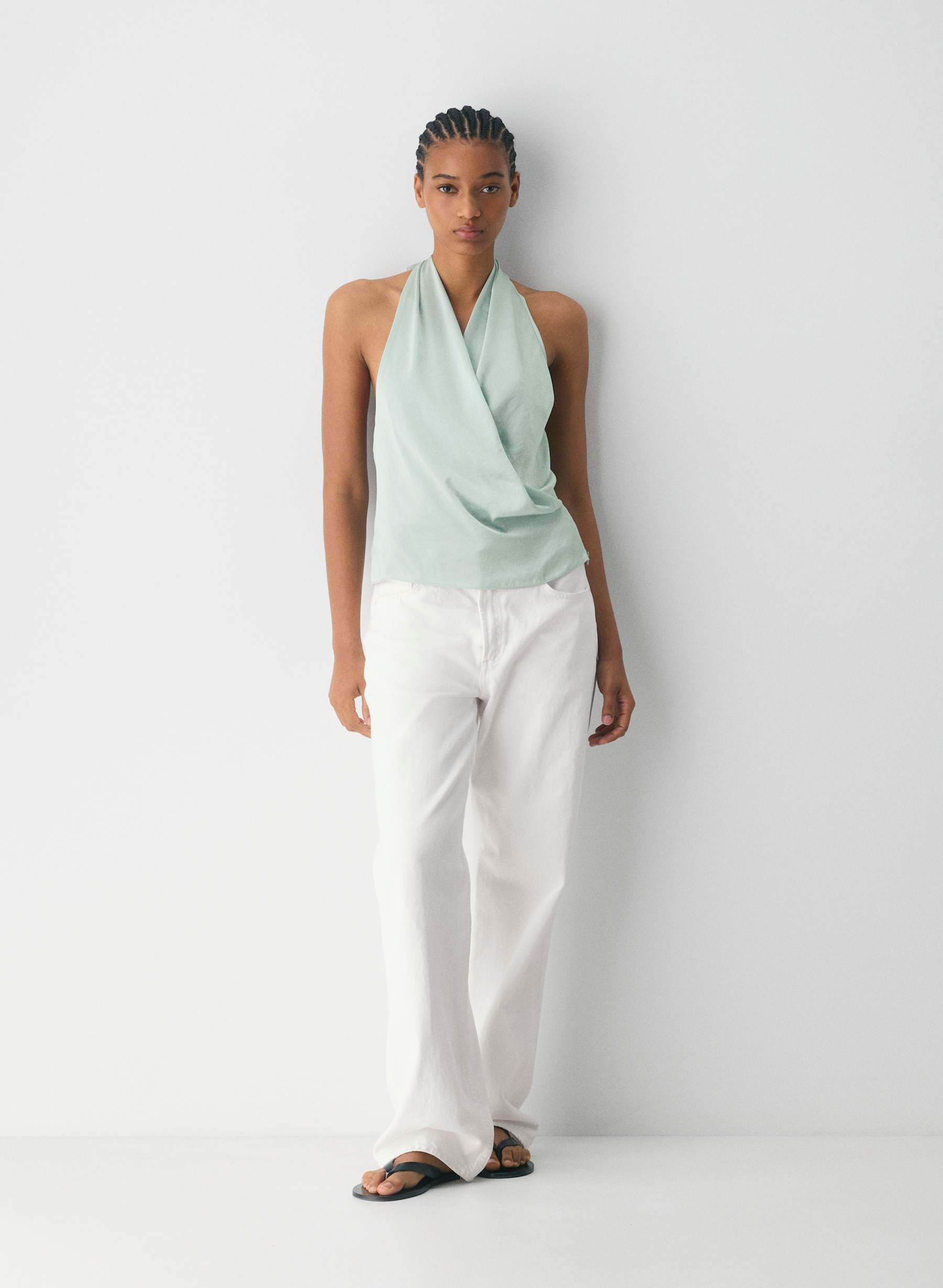 Wilfred Martini Satin Halter Top — photo 1