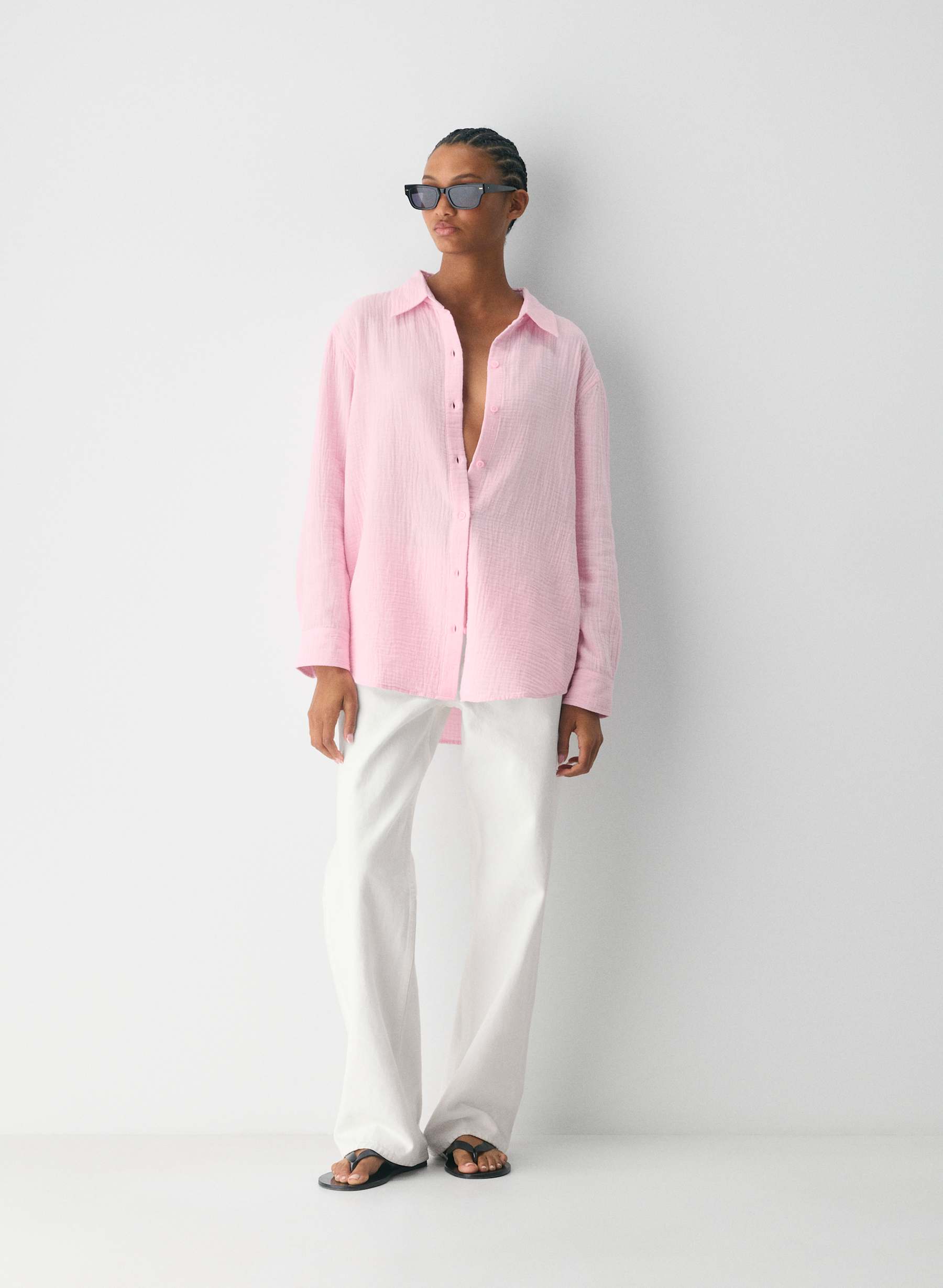 Aritzia AirPlush Cotton™ Sail Shirt — photo 1