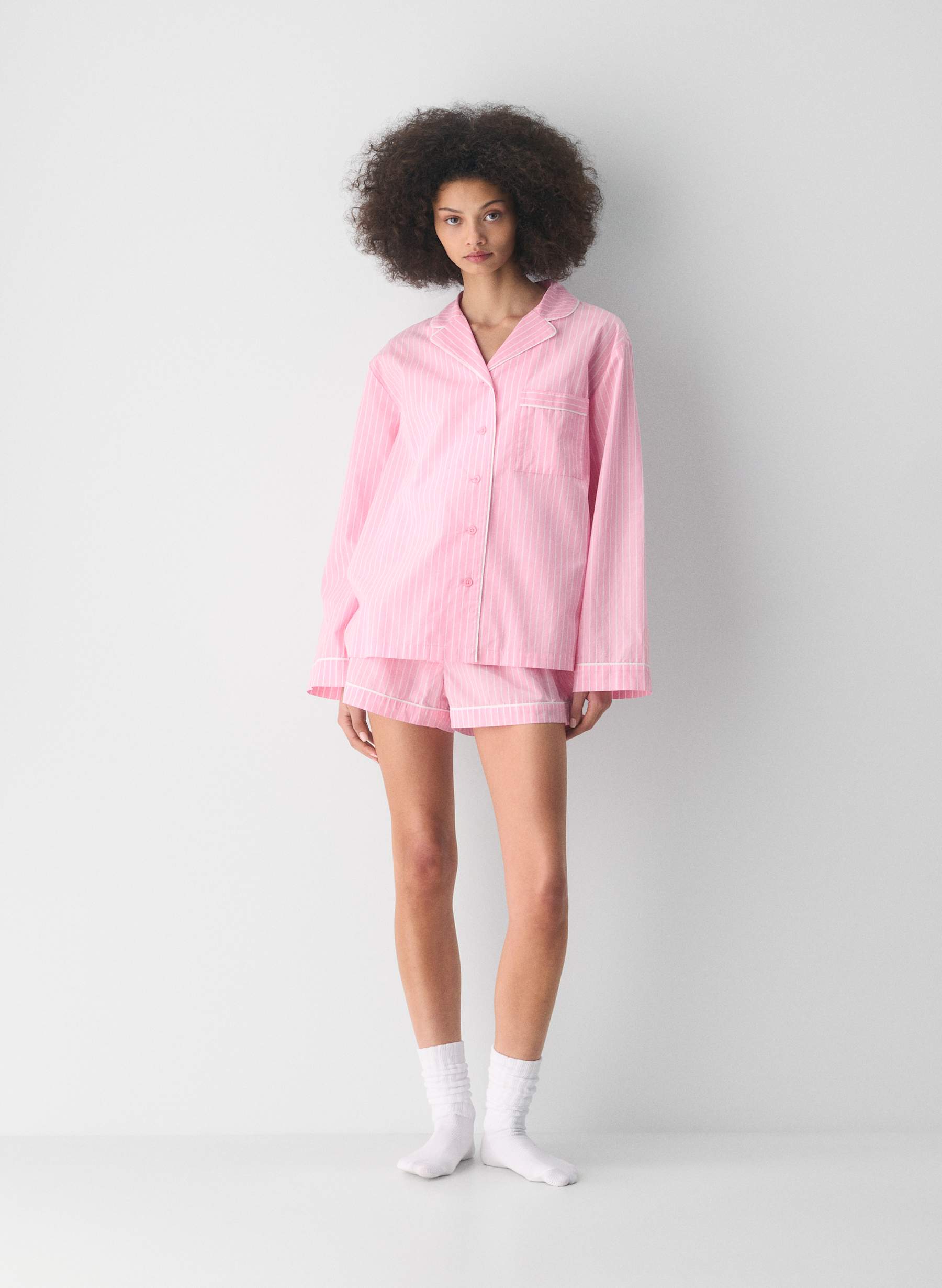 Aritzia Laze Poplin Pajama Shirt — photo 1