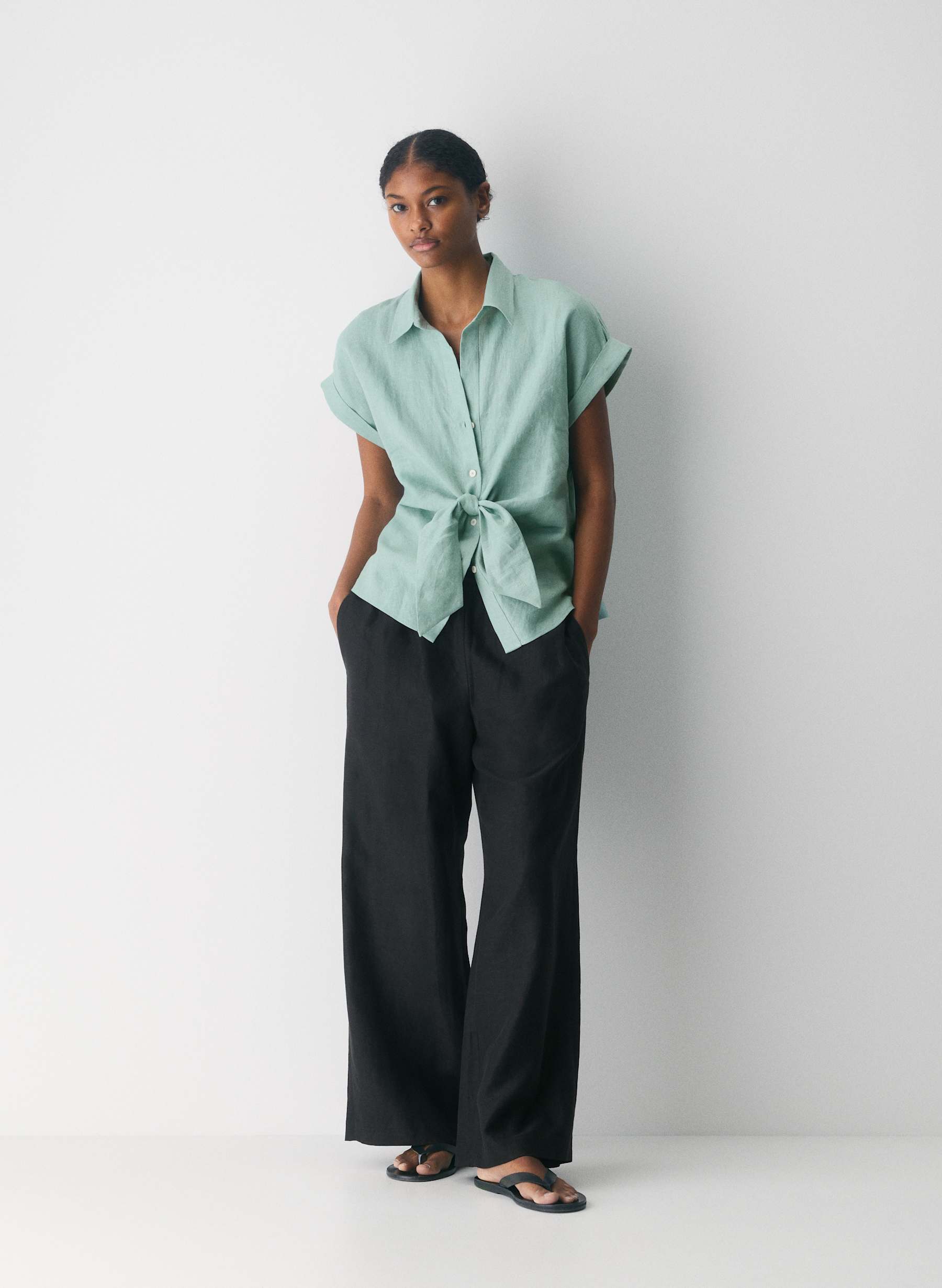 Little Moon Windrose Linen Top — photo 1
