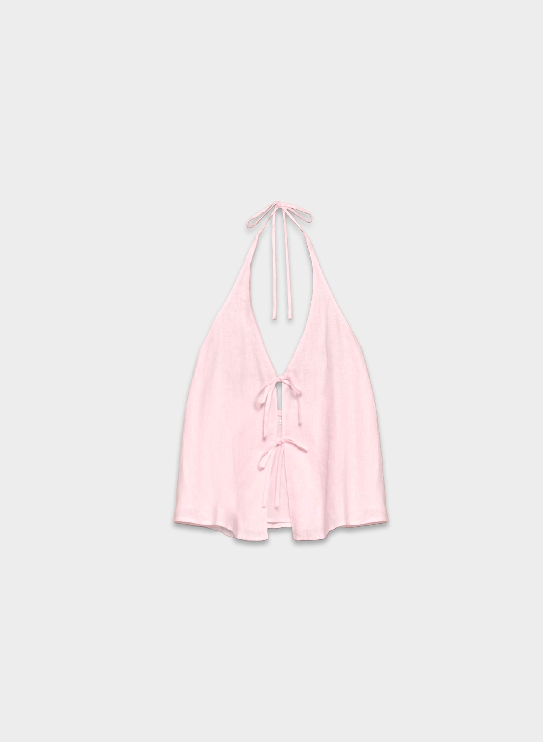 Little Moon Rove Linen Halter Top — photo 1