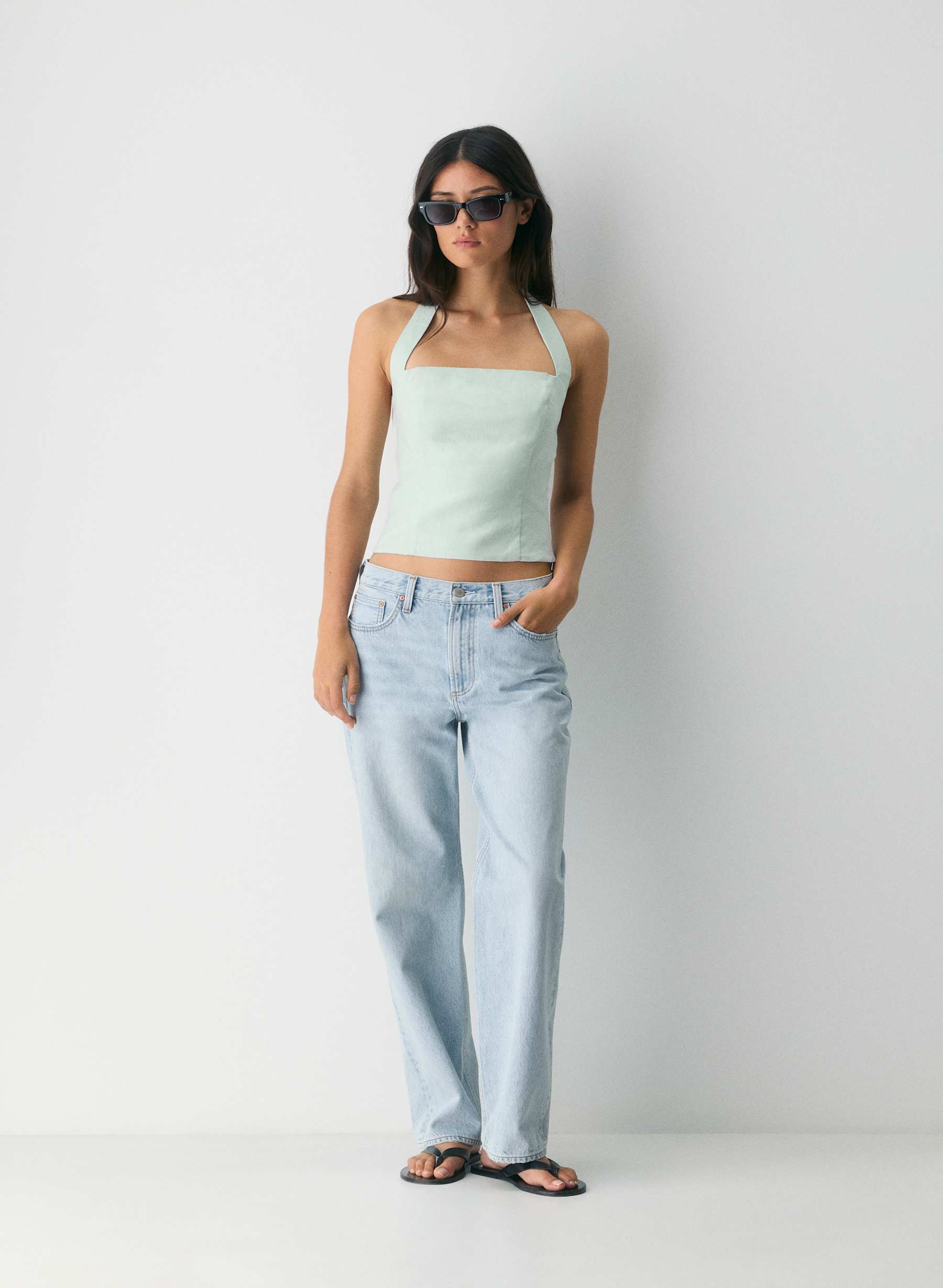 Wilfred Whisper Linen Halter Top — photo 1
