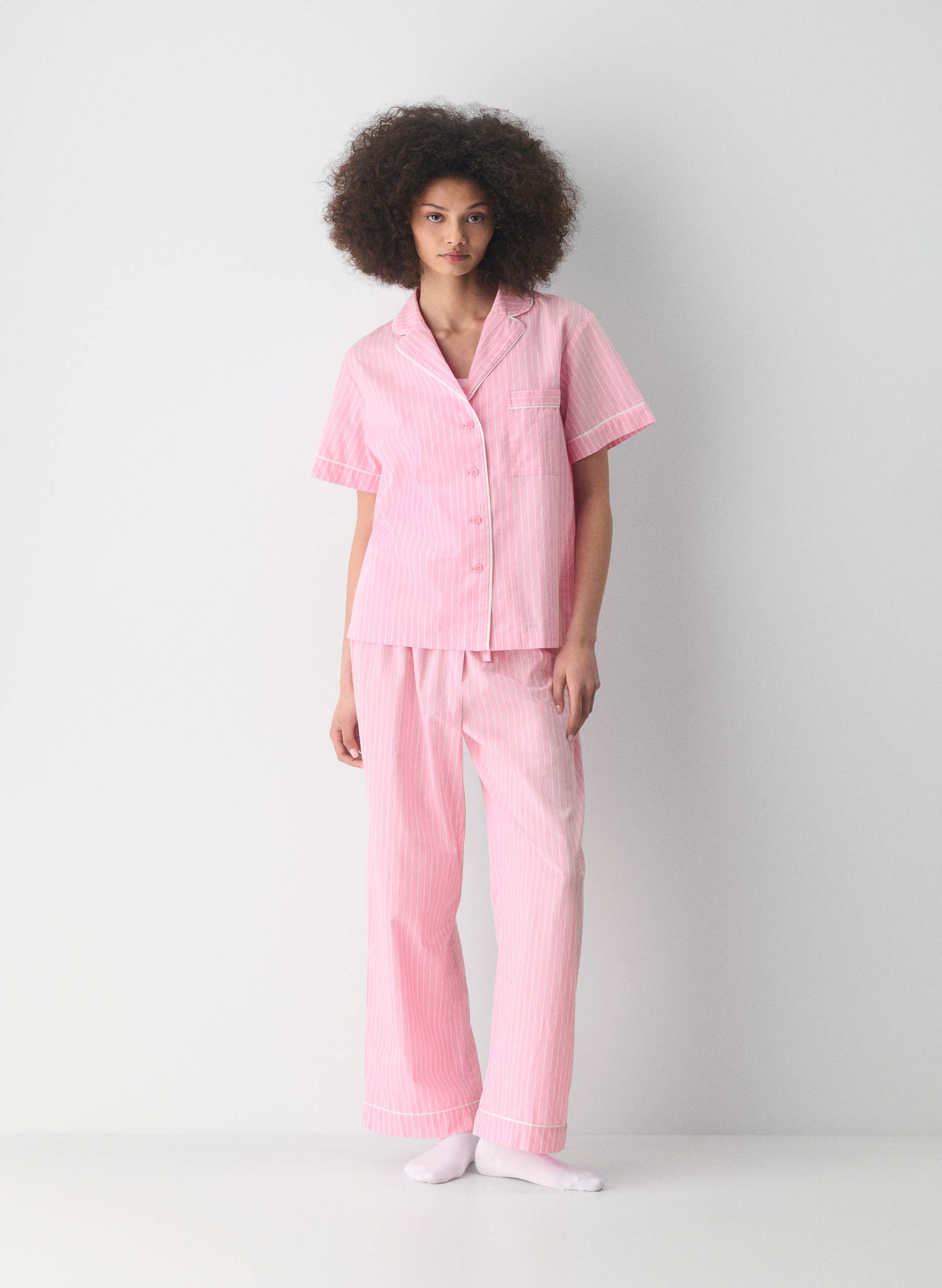 Aritzia Laze Poplin Shortsleeve Pajama Shirt — photo 1