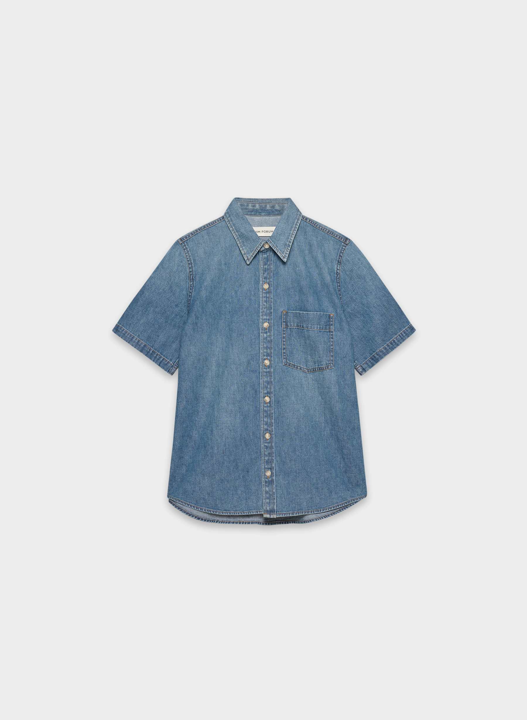 Denim Forum The %2790S Vintage Shortsleeve Denim Shirt — photo 6
