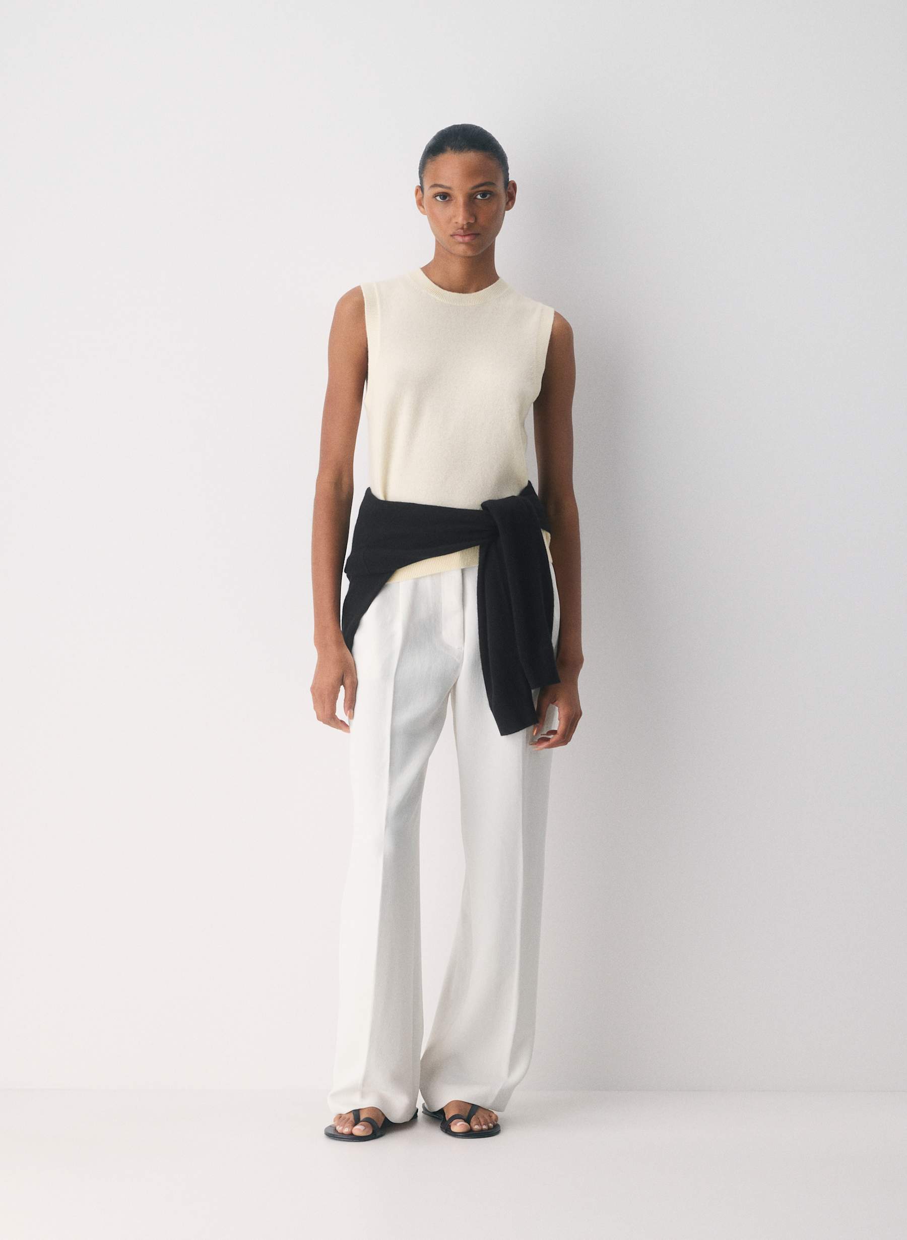 Aritzia Bare Cashmere Monogram Sweater Vest — photo 1