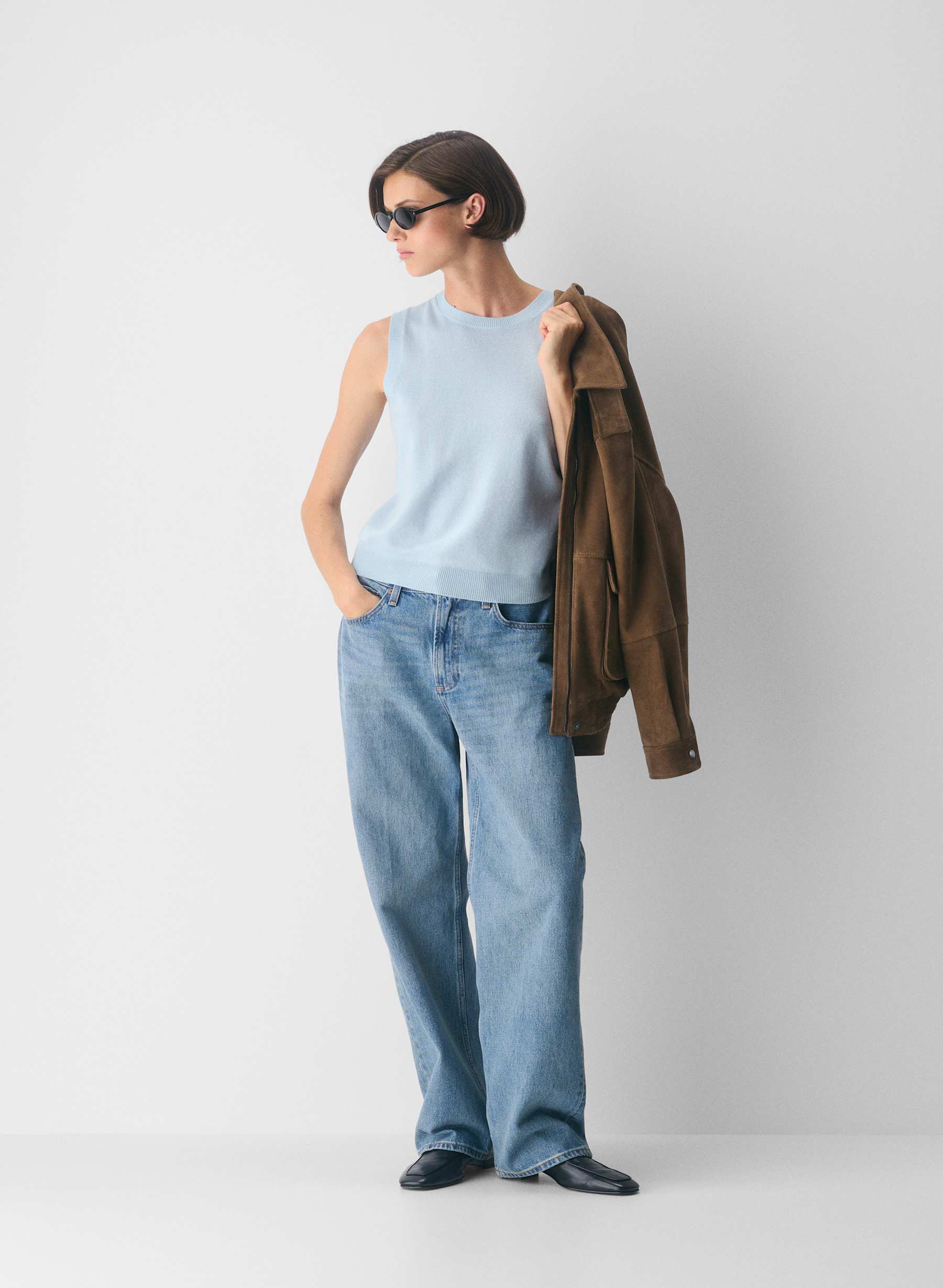 Aritzia Bare Cashmere Monogram Sweater Vest — photo 1