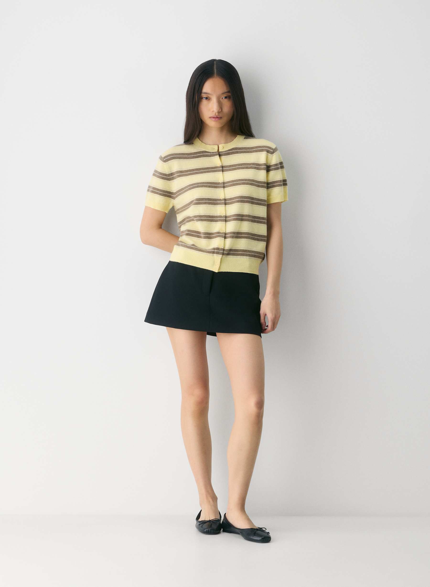 Aritzia Bare Cashmere Noteworthy Shortsleeve Cardigan — photo 1