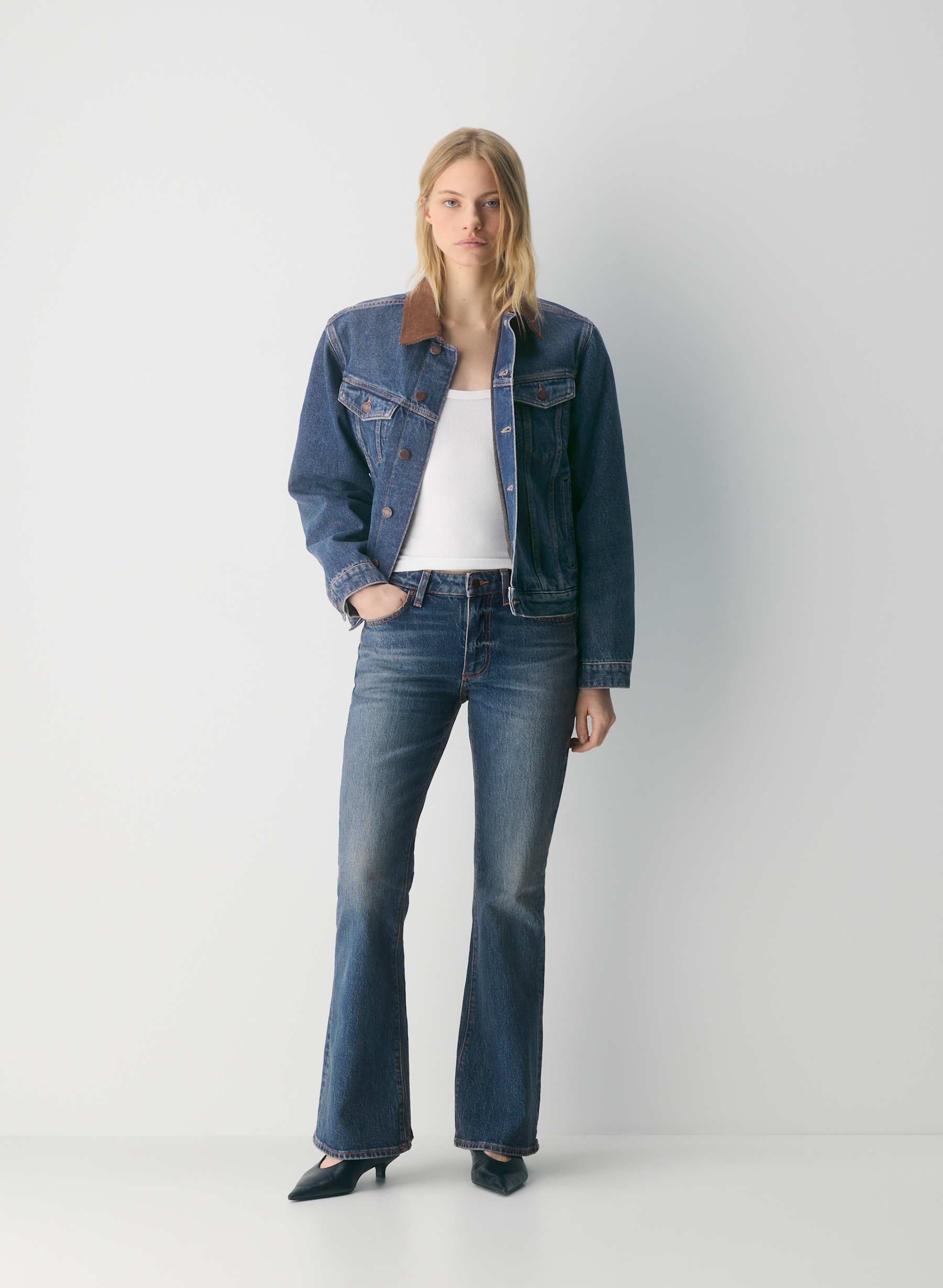 Denim Forum Denise Mid-Rise Flare Jean — photo 1