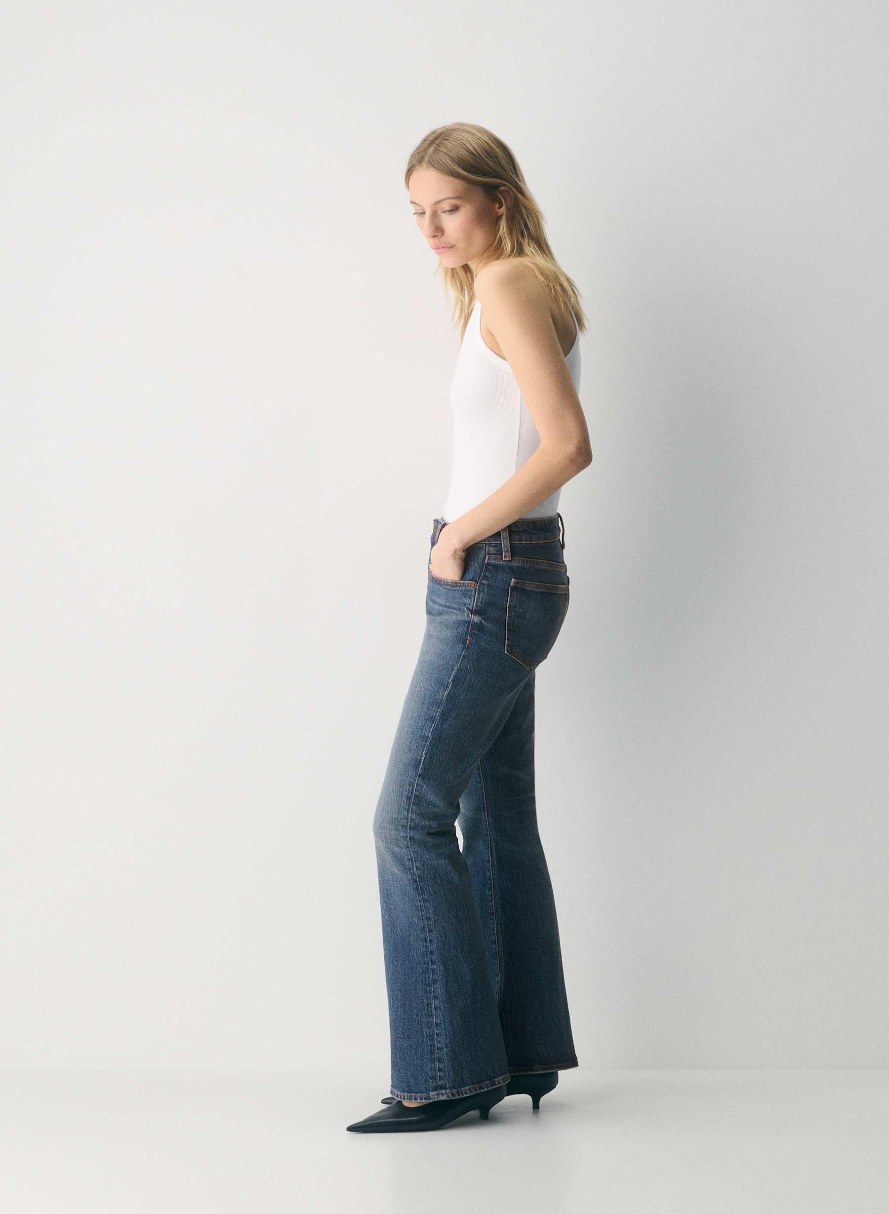 Denim Forum Denise Mid-Rise Flare Jean — photo 3