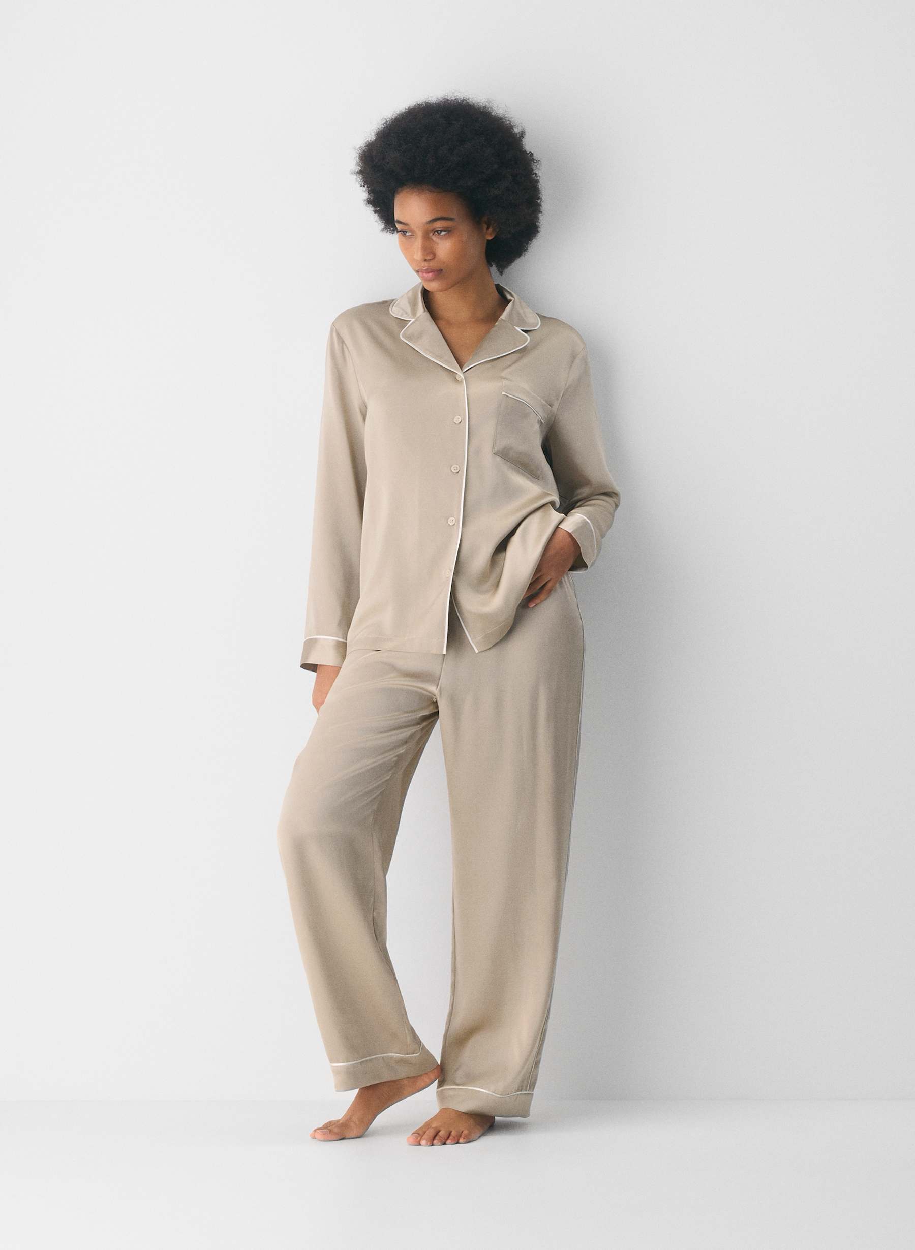 Aritzia Nightside Silk Pajama Pant — photo 1