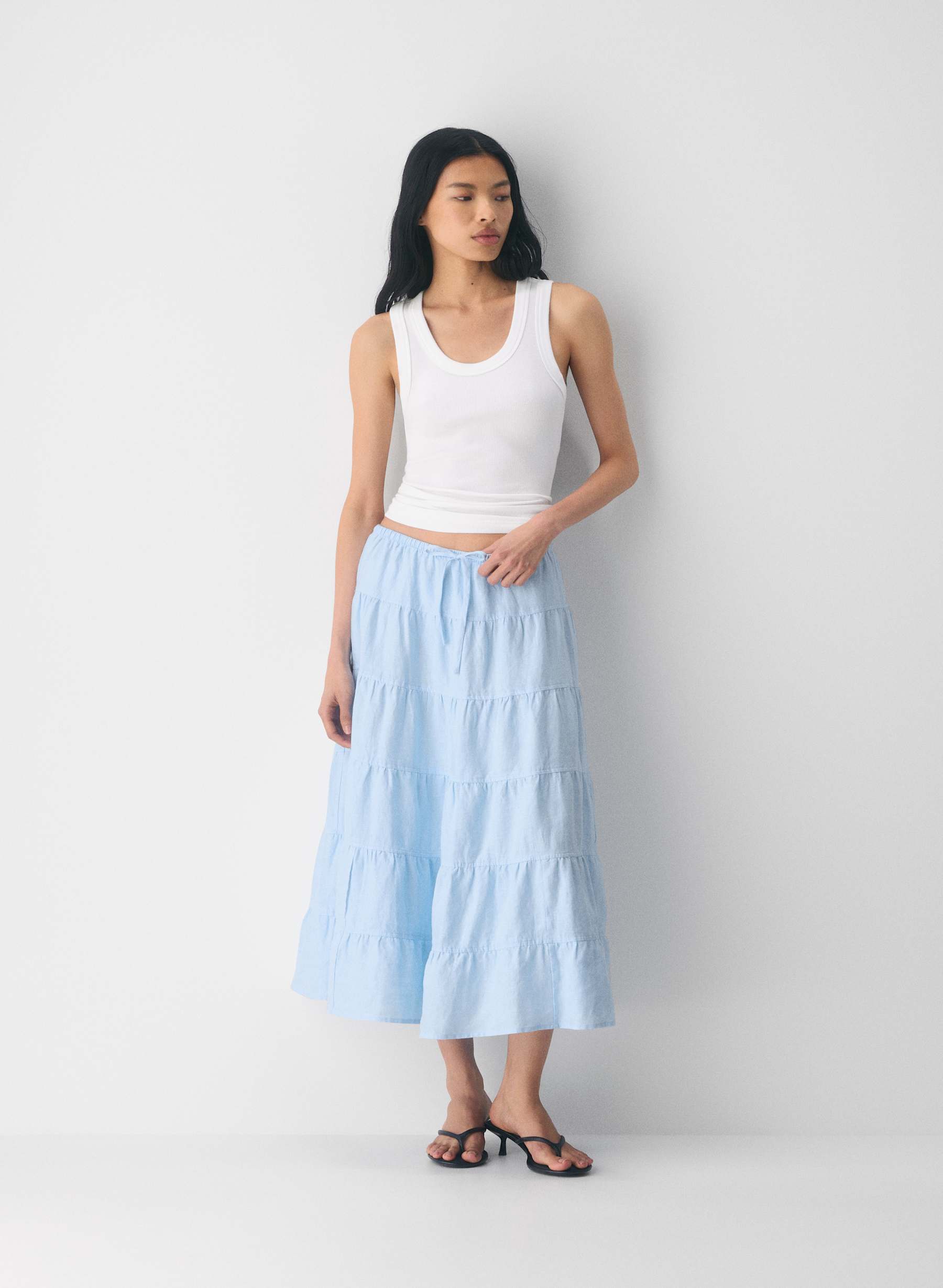 Wilfred Bouquet Linen Skirt — photo 1