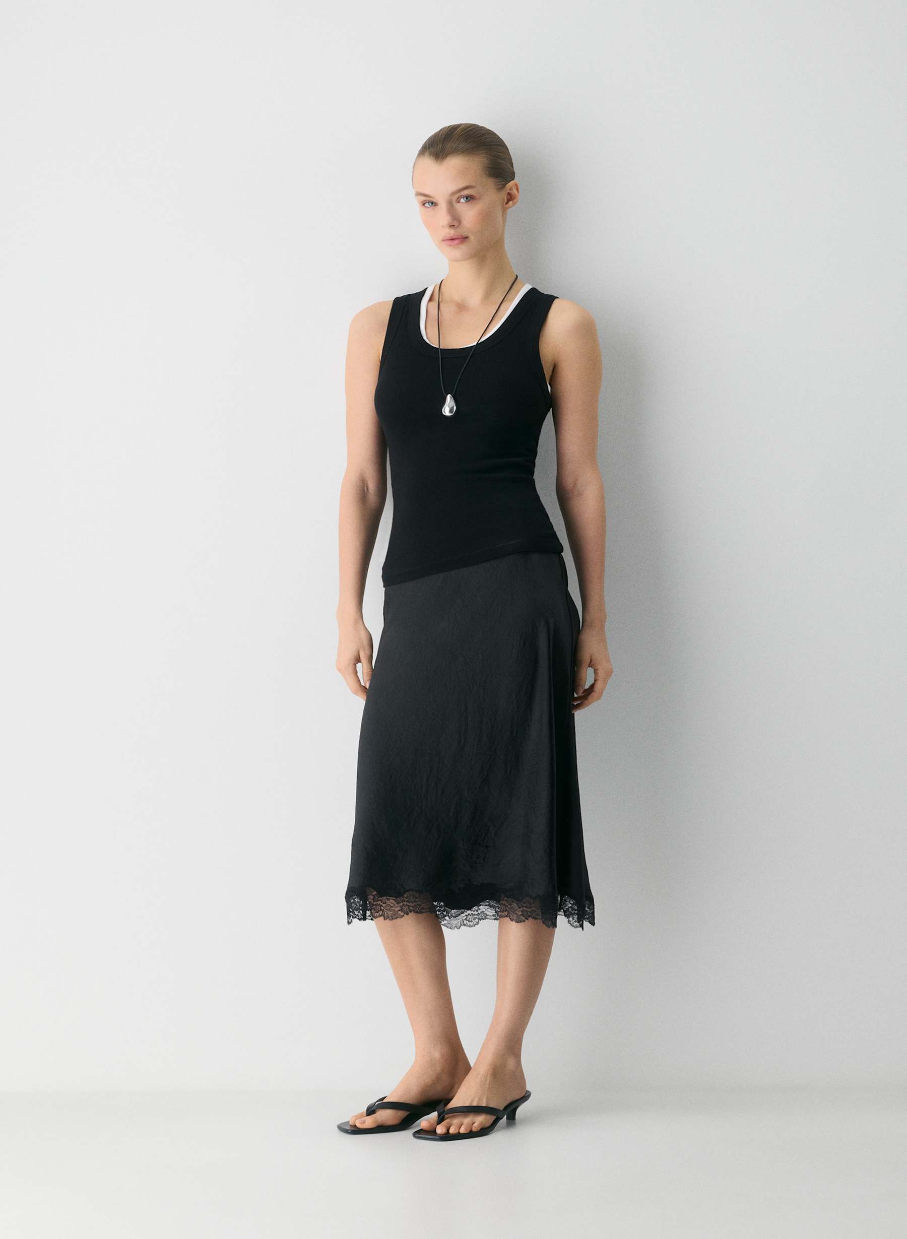 Babaton August Satin Skirt — photo 1