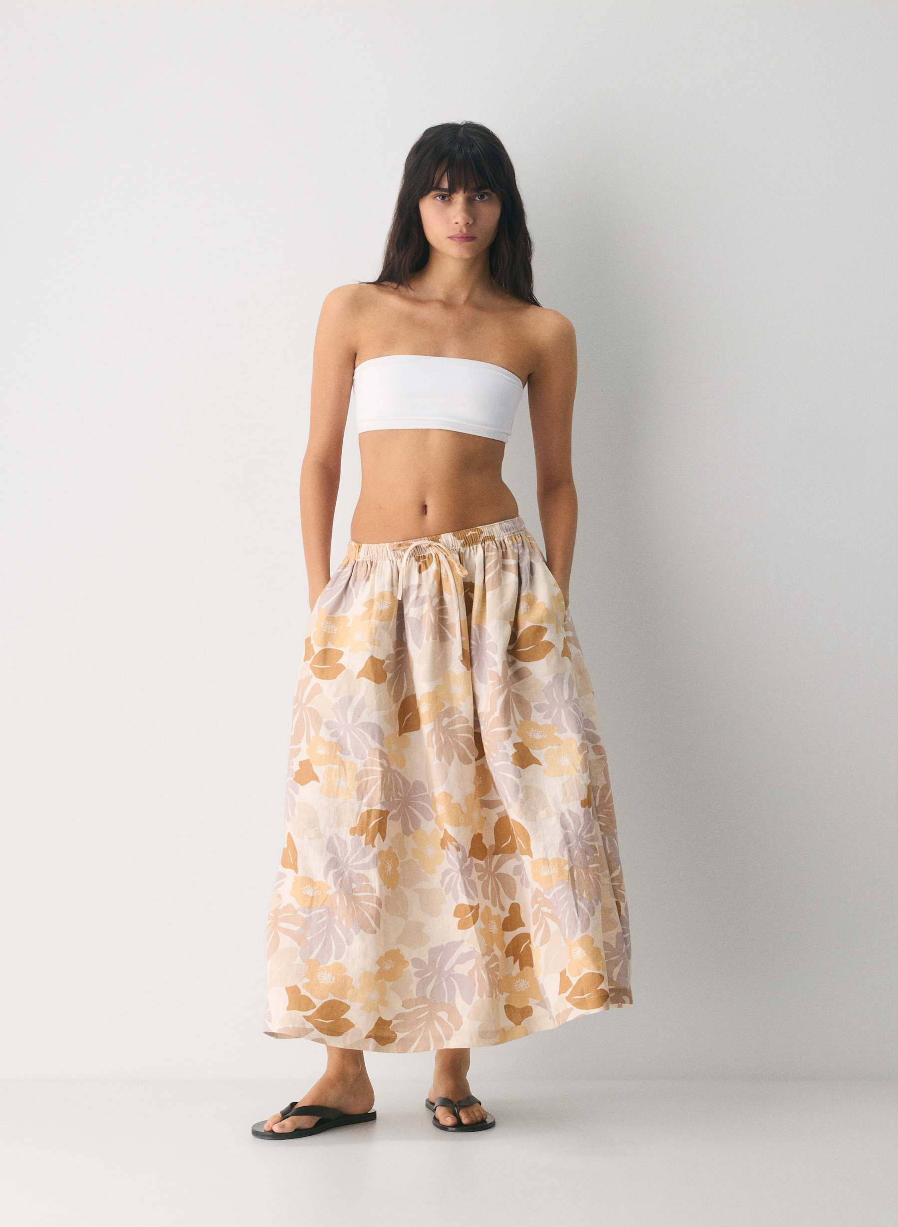 Little Moon Socialite Linen Skirt — photo 1