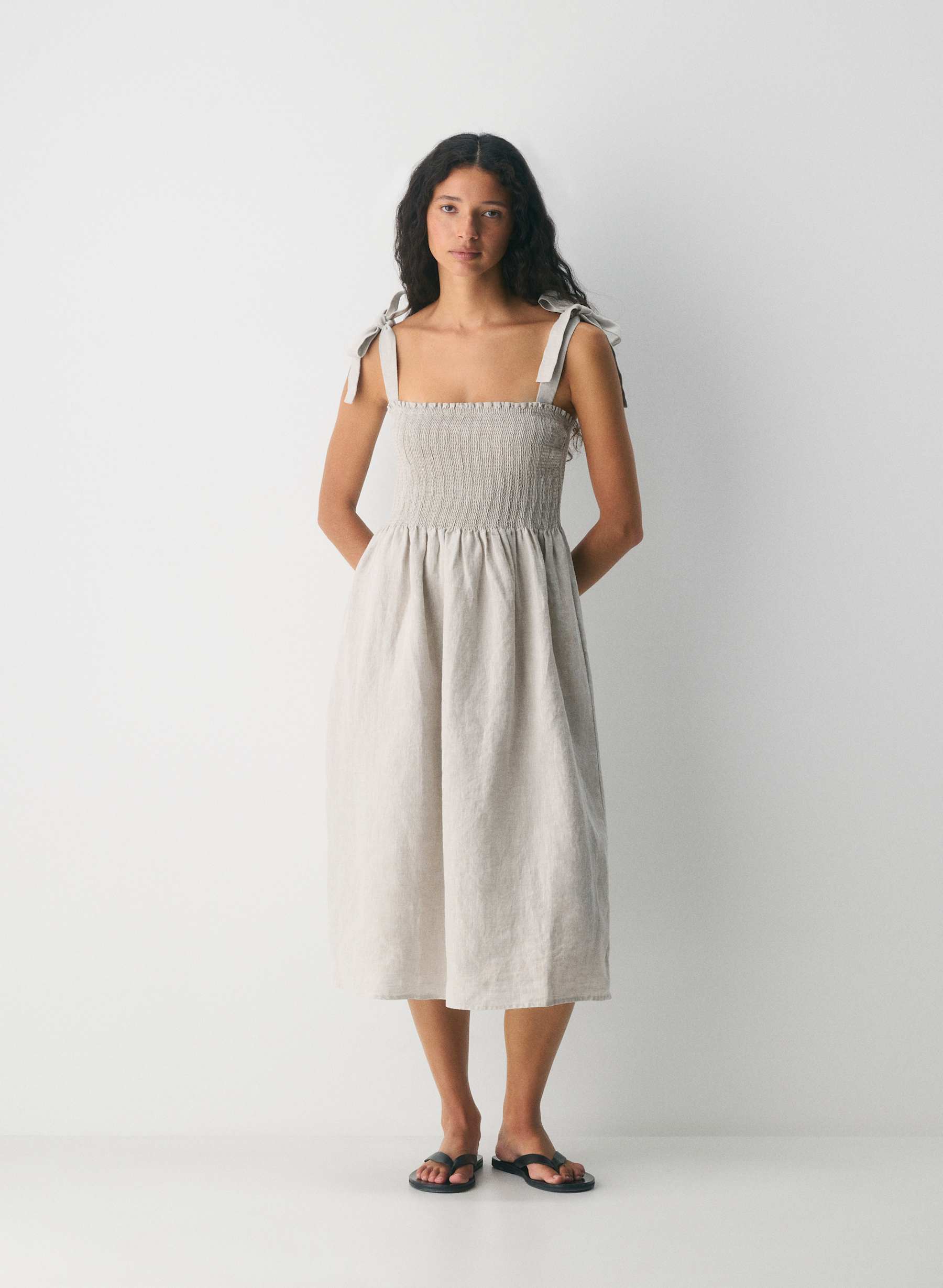 Wilfred Golden Hour Linen Dress — photo 1