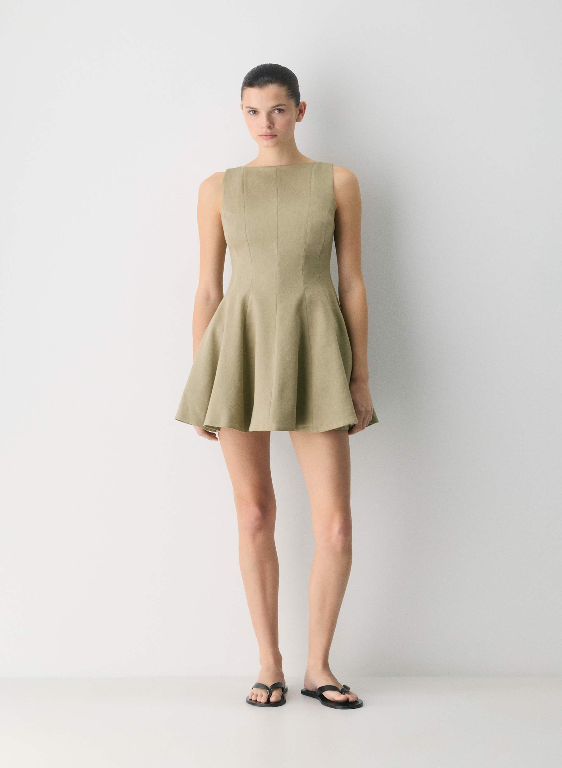 Babaton Proxy Linen Dress — photo 1