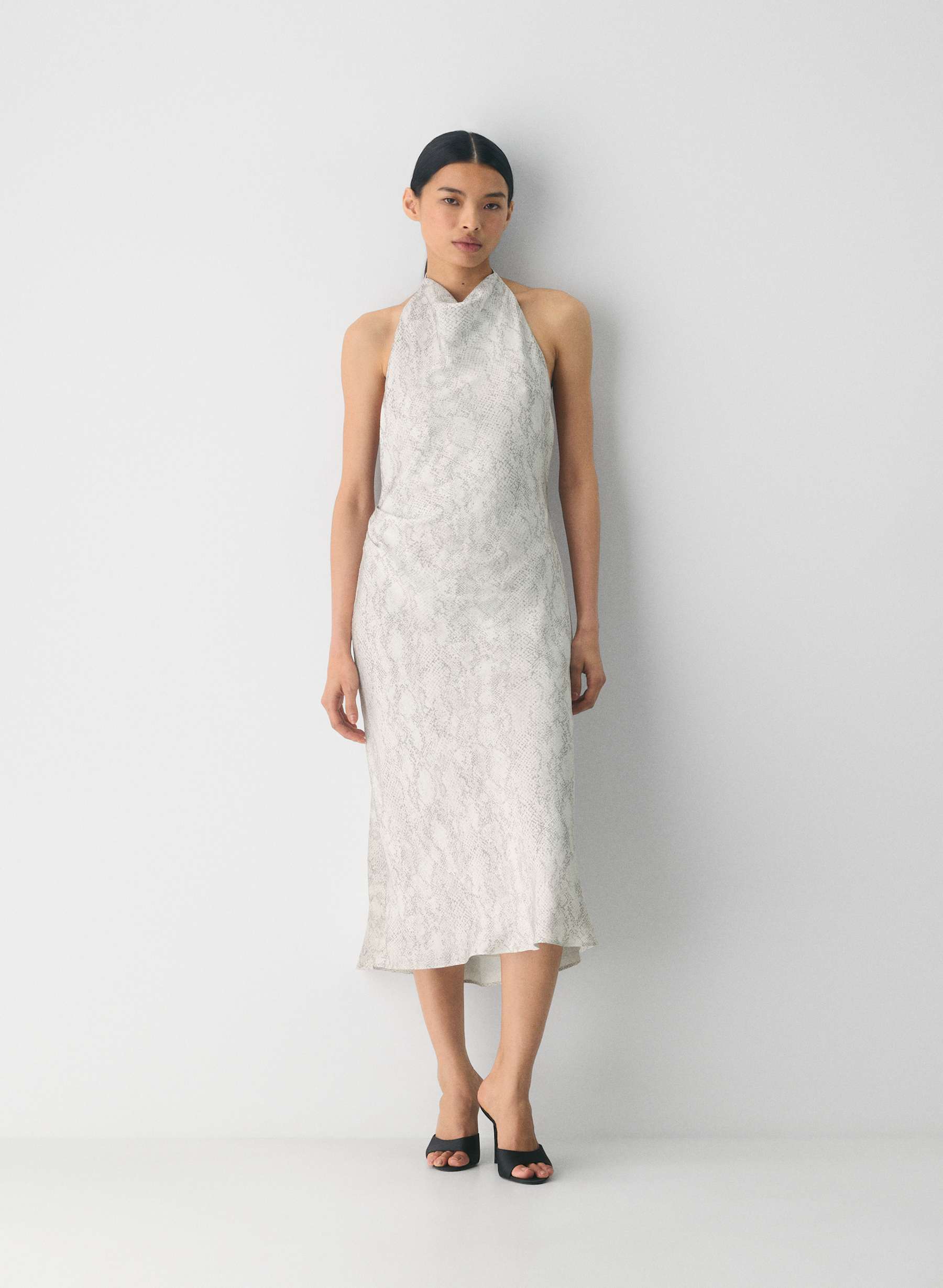 Ten Audience Satin Maxi Halter Dress — photo 1