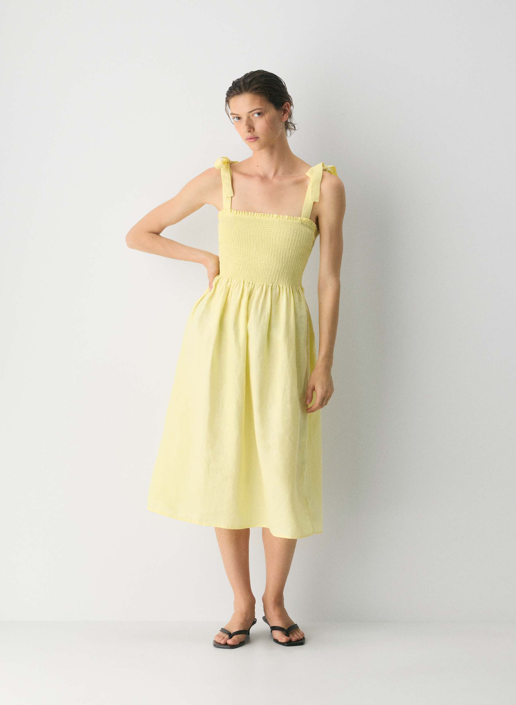 Wilfred Golden Hour Linen Dress — photo 1