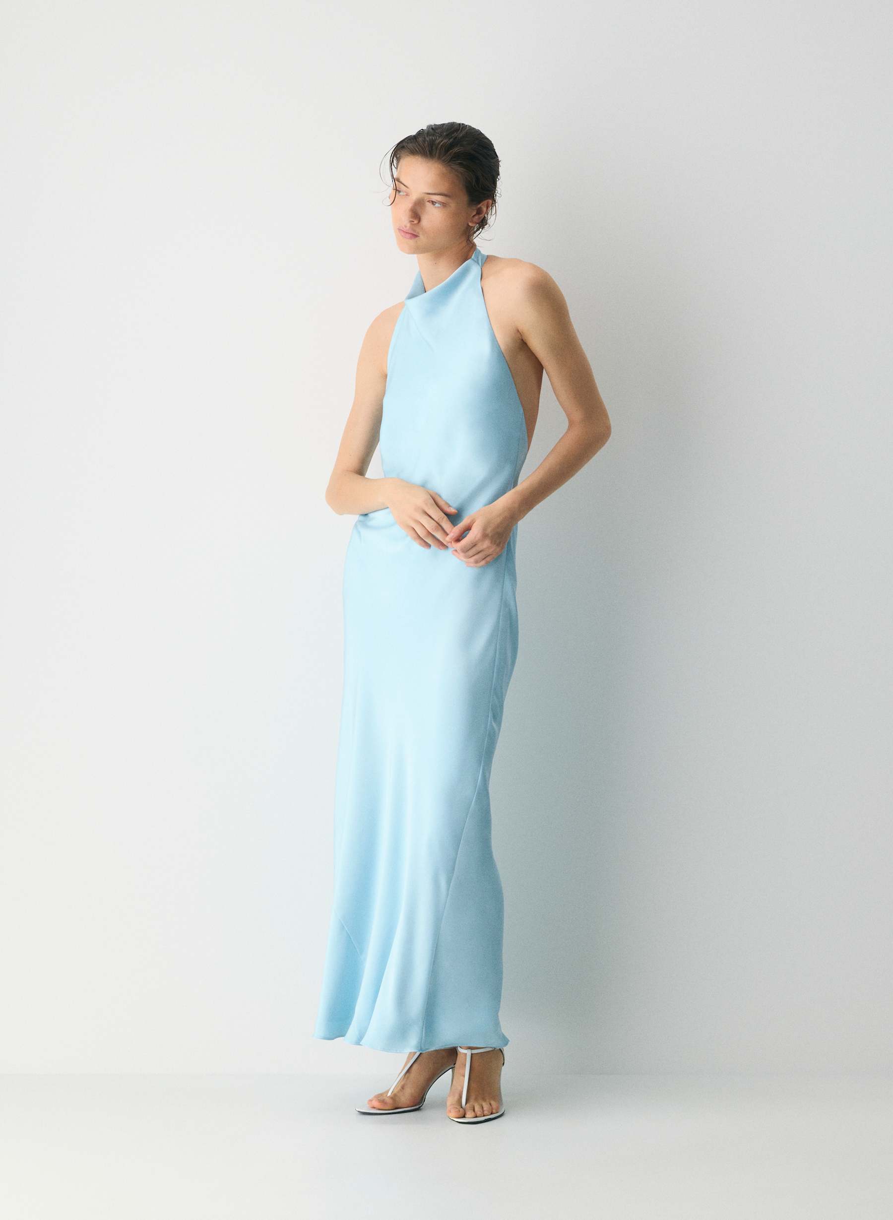Ten Audience Satin Full Halter Dress — photo 1