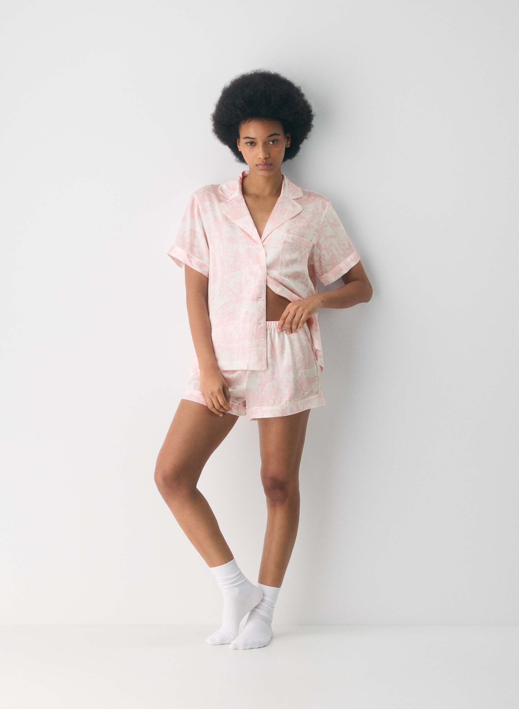 Aritzia Nightside Silk Pajama Boxer Short — photo 1