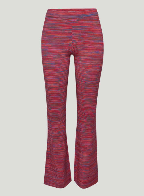 POSIE PANT - High-waisted flared knit pants