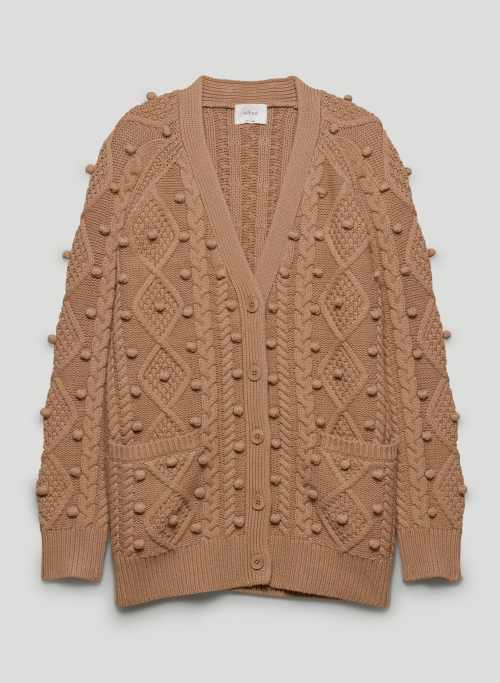 ALPS CARDIGAN - Merino wool-cotton cable-knit cardigan