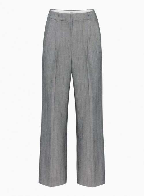 PLEATED PANT - Softly structured high-rise wide-leg pants