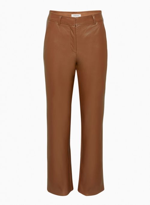 COMMAND PANT - Mid-rise Vegan Leather pants