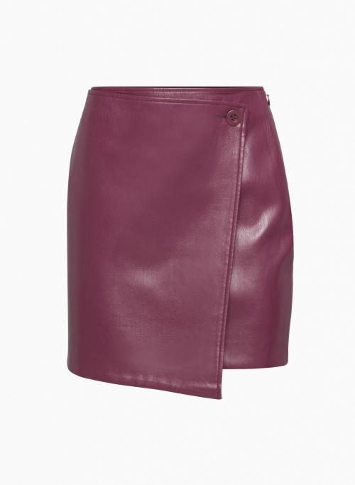 VICINITY SKIRT - Vegan Leather wrap mini skirt