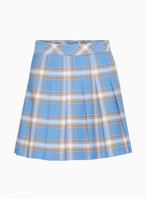 OLIVE MICRO PLEATED SKIRT - Classic pleated micro skirt