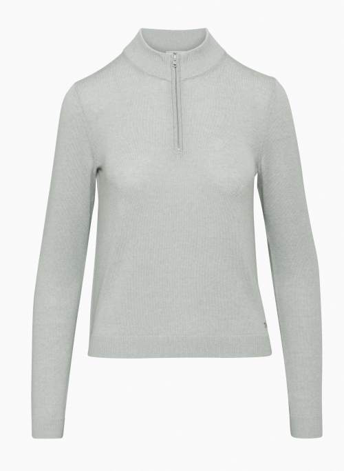 SHAE SWEATER - Merino wool half-zip sweater