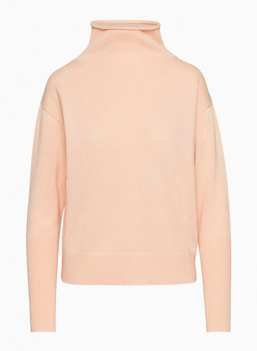 CYPRIE SWEATER - Merino wool and cotton mock-neck sweater