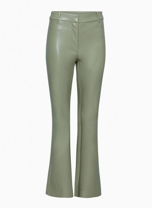 CABARET PANT - Vegan leather high-waisted flared pants
