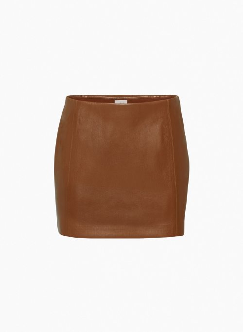 CINDER SKIRT - High-rise Vegan Leather mini skirt