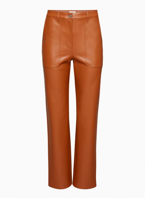 LUCY PANT - High-waisted Vegan Leather utility pants