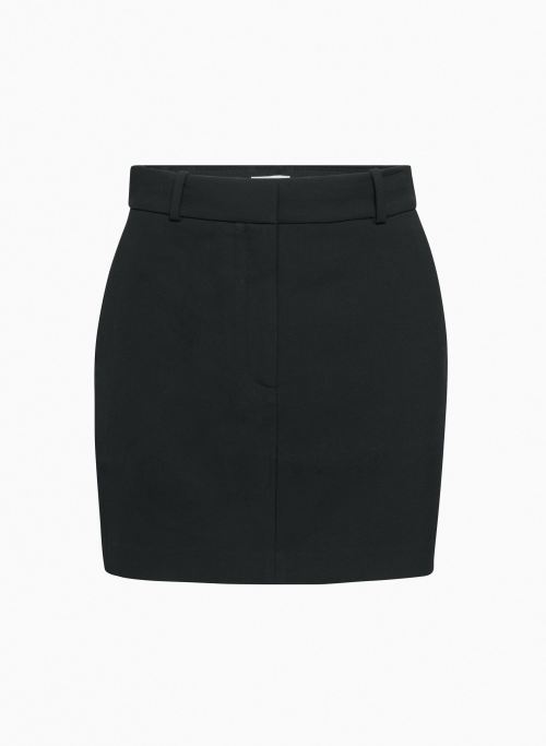 CHISEL SKIRT - Softly structured high-waisted mini pencil skirt