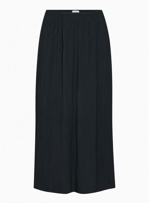 MANTRA SKIRT - Drapey plisse high-rise midi pencil skirt