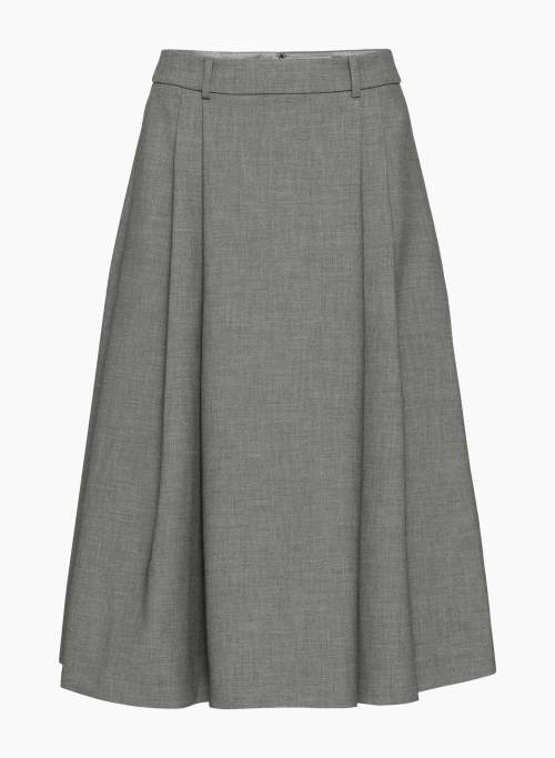 ENTERPRISE SKIRT - Softly structured pleated midi skirt
