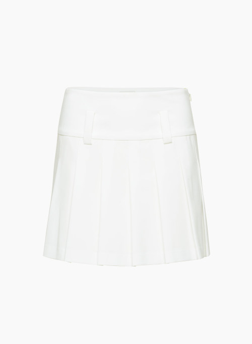 SMARTY PLEATED SKIRT - Pleated twill micro skirt