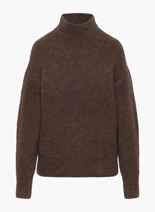 NESTLED SWEATER - Extra-fine merino wool mockneck sweater